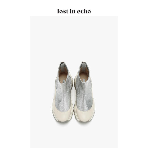 lost in echo2019秋季上新银色运动短靴女 时尚厚底切尔西运动鞋 商品图3