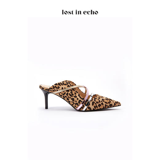 lost inecho2019女春款 细交叉条带尖头细跟穆勒鞋 商品图2
