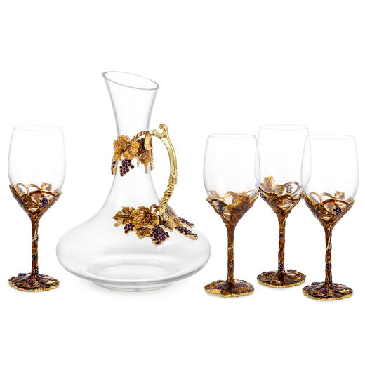 【彼达思】珐琅彩 R-9226J金色收获套装 1壶4杯 商品图1