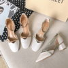 【服饰鞋包】夏季凉鞋 包头一字搭扣女鞋复古方头浅口奶奶鞋 商品缩略图1