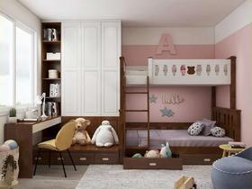  家里有两混世小魔头怎么办？喜梦宝二孩定制儿童房来啦！ 