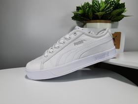 Puma-彪马开口笑 皮面 帆布SMASH VULC CV 简洁的色彩与帆布结合简洁的色彩与皮面结合