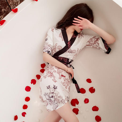 GY-3832（送腰封）实拍性感美人鱼花型不规则改良和服连衣裙新品WY 商品图1