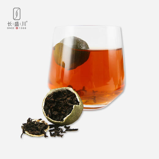 长盛川小青柑青砖茶黑茶熟茶小青橘低温烘焙陈皮茶叶青桔茶 商品图1