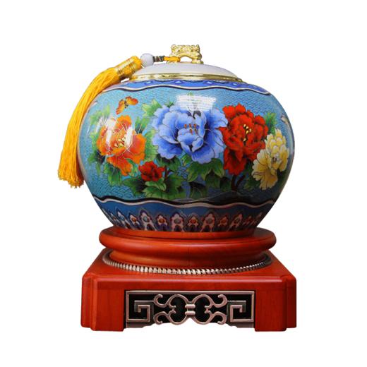 【彼达思】景泰蓝 繁花盛世富贵来茶叶罐 商品图0