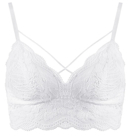 奶糖派大罩杯三角杯超薄透气系带无钢圈大胸显小棉垫微醺大胸内衣 商品图4