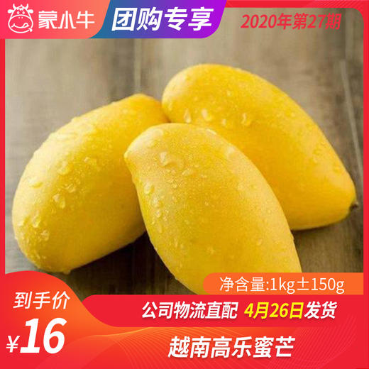 【团长】越南高乐蜜芒 1kg±150g 商品图0