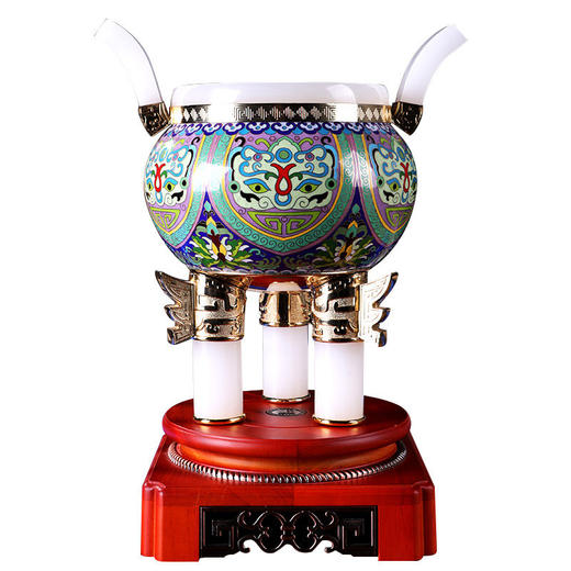 【彼达思】景泰蓝镶玉 鼎立千秋 商品图1