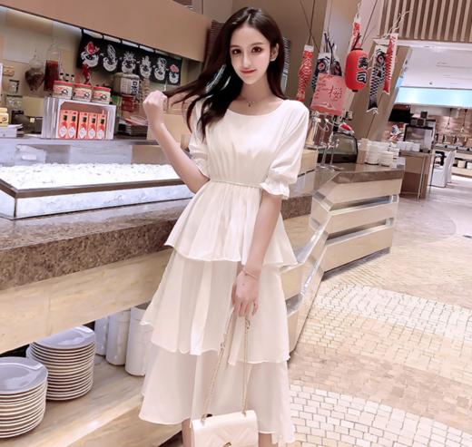 【服饰鞋包】。裙子女夏季很仙的小众连衣裙韩版中长款仙女裙蛋糕裙 商品图1