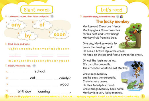 丽声瑞格叔叔自然拼读法4 点读配光盘 美音 商品图3