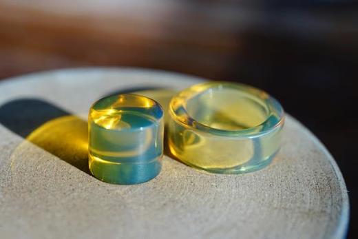墨西哥蓝珀高蓝扳指 商品图1