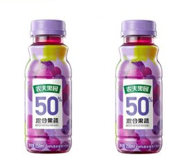 【亚欧超市】农夫果园混合果蔬葡萄汁饮料250ml*2