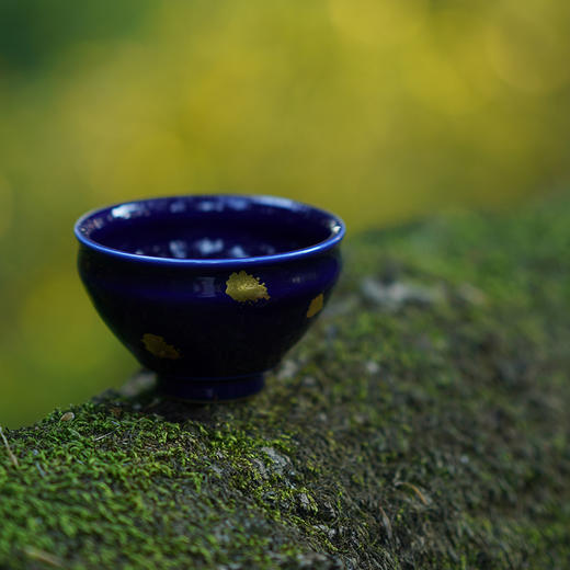 龙德堂陶艺 范泽锋烧 星月 天目盏《蓝宝国王》紫砂胎 库存请咨询 商品图1