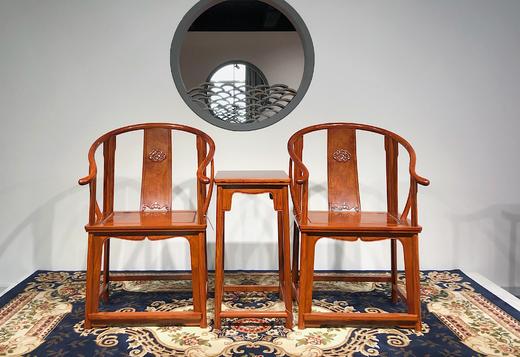 红桥红 家具严选  缅甸花梨(大果紫檀）  【螭龙圈椅三件套】 商品图0