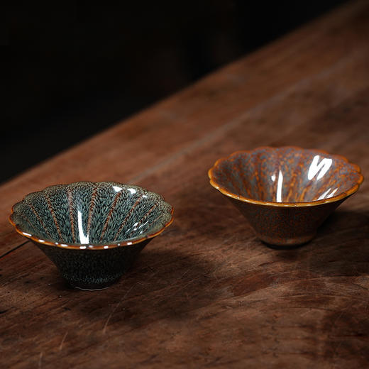 龙德堂陶艺 范泽锋烧 星月 天目盏《醉芙蓉》(库存请咨询客服) 商品图0