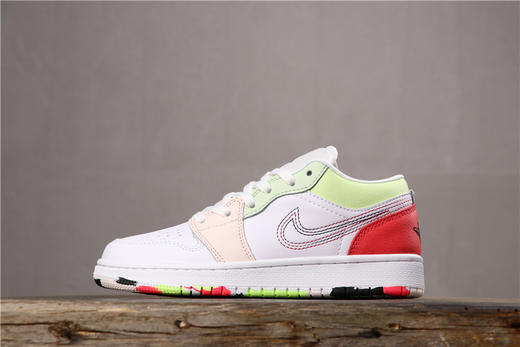 aj1 AJ1 乔丹1代  乔1低帮系列 Air Jordan 1 Low霓虹渐变粉薄荷绿白红炫彩 黑金炫彩紫罗兰玫瑰金黑丝糖果撞色绸 商品图2