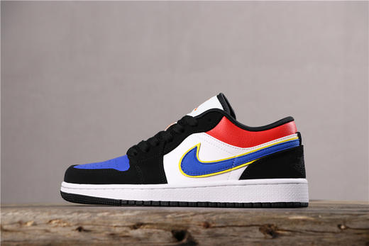 aj1 AJ1 乔丹1代 乔1 乔1低帮系列Air Jordan 1 Low 黑紫金蓝勾 粉脚趾黑紫金紫勾 商品图0