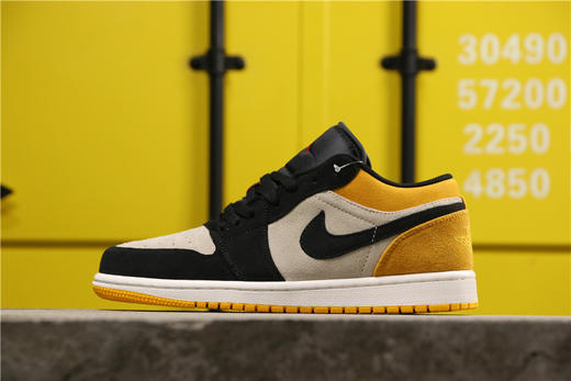 乔丹/Air Jordan aj1 AJ1 乔丹1代 乔1 乔1低帮系列 Air Jordan 1 low "Lakers"黒脚趾绿 黑红脚趾 黑扣碎新黑脚趾全白南海岸白黄湖人黑曜石黑黄脚趾珍珠奶茶 商品图7
