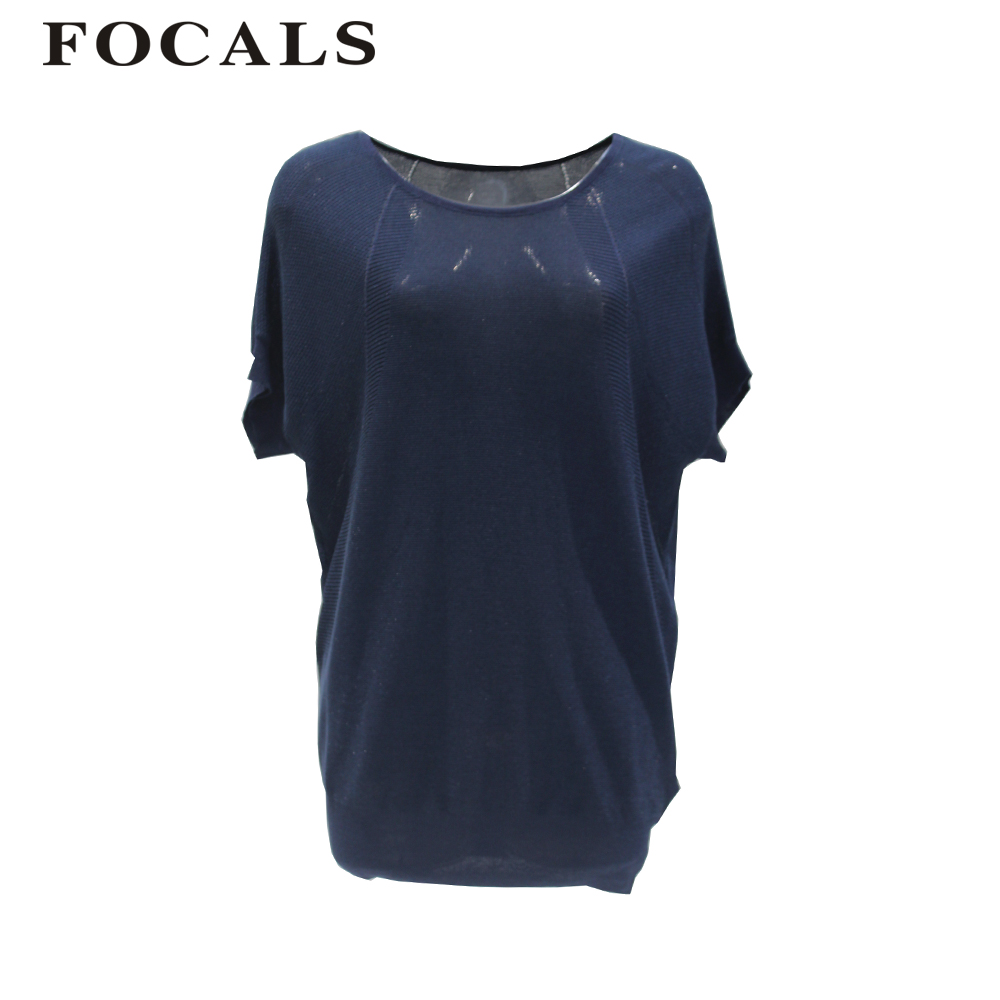FOCALS福柯斯女装夏季新款半袖针织衫毛衫YWBM093B3