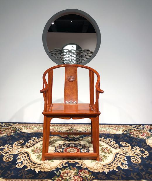 红桥红 家具严选  缅甸花梨(大果紫檀）  【螭龙圈椅三件套】 商品图5