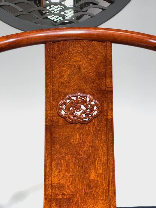 红桥红 家具严选  缅甸花梨(大果紫檀）  【螭龙圈椅三件套】 商品图6