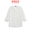 韩都衣舍2020夏装新款女装韩版宽松显瘦V领短袖衬衫OM60108 商品缩略图3