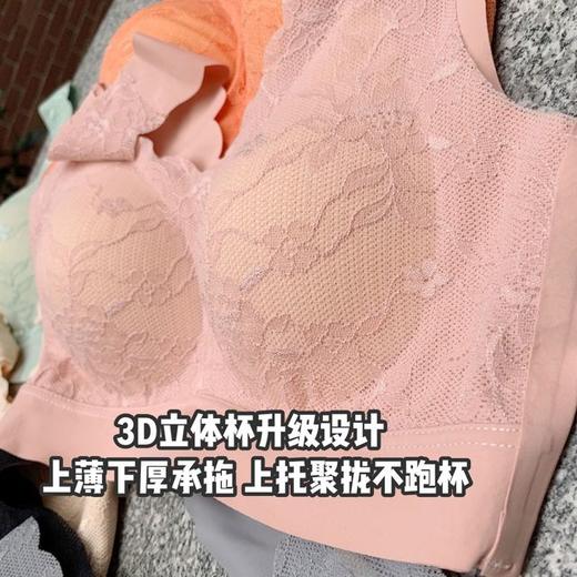 【爆款】泰国乳胶2.0 冰丝无痕内衣女蕾丝少女运动背心无钢圈文胸大码 商品图2