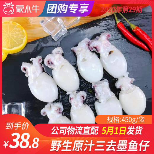 【团长】野生原汁三去墨鱼仔	450g/袋 商品图0