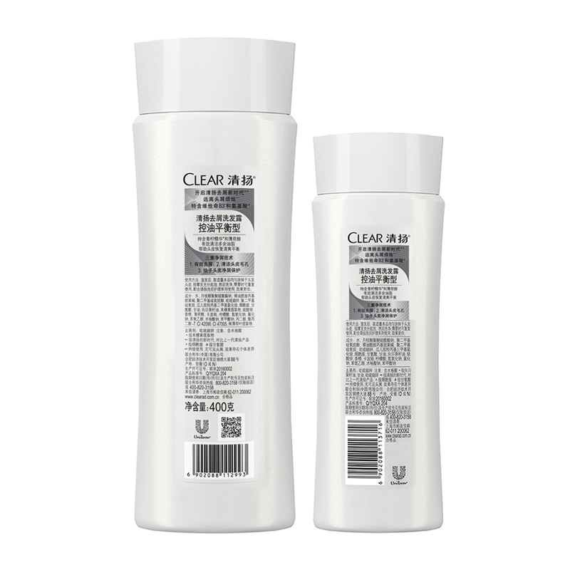 clear清扬 去屑洗发露控油平衡型超值装 400g 160g
