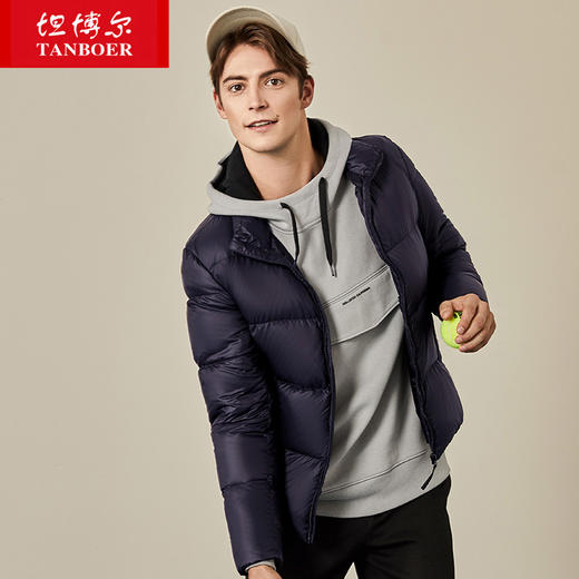 TF19355 坦博尔2019新品羽绒服男款轻薄时尚立领保暖面包服冬外套 商品图1