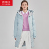 TD19620坦博尔2019新品羽绒女士中长款时尚连帽潮流保暖韩冬外套 商品缩略图0