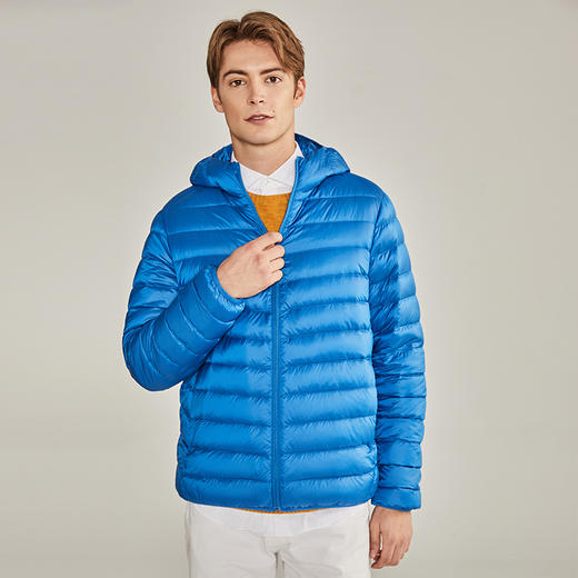 TA17221坦博尔男士短款羽绒服轻薄连帽修身青年秋冬保暖防寒外套 商品图1