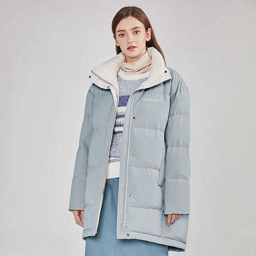 TD19616坦博尔2019新品羽绒服女中长保暖立领时尚韩版秋冬外套潮 商品图1
