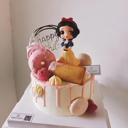宝宝生日奶油蛋糕白雪公主甜甜圈 商品图0
