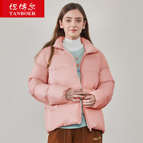 TD19350坦博尔2019新品羽绒服女轻薄舒适个性立领时尚保暖外套冬