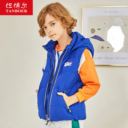 TC19102 坦博尔2019秋冬新品童装外穿马甲可脱卸帽 TC19102 商品图2