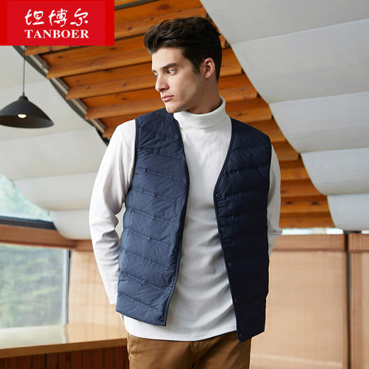 TA18005坦博尔2018秋冬新品羽绒服男中老年时尚休闲舒适加肥保暖 商品图1