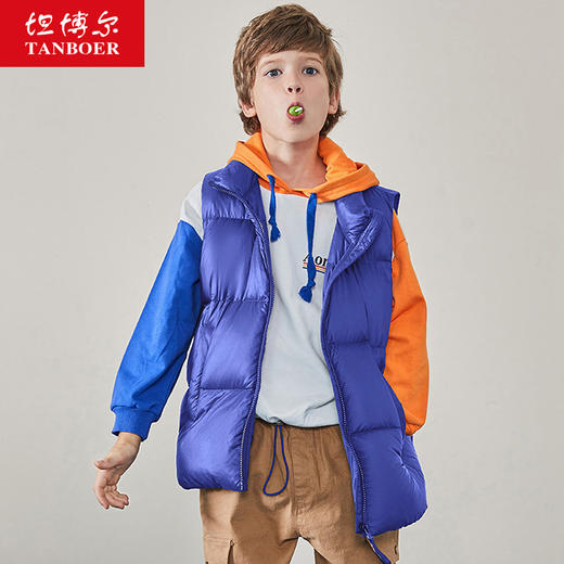 TC19216 坦博尔2019新品男女童羽绒服马甲时尚立领保暖秋冬外套 商品图1