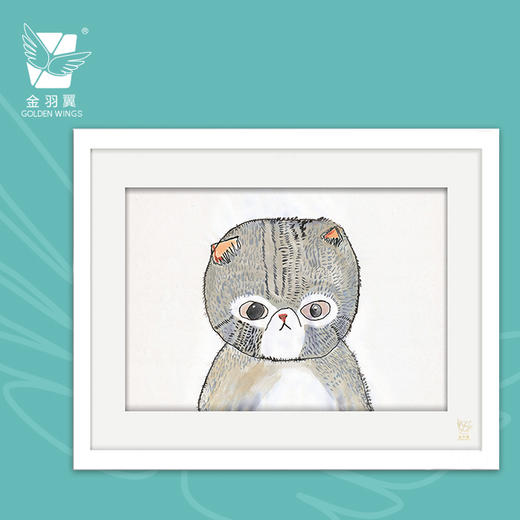 装饰画《哼！》 金羽翼残障小艺术家手绘作品 复制画/原画 商品图0