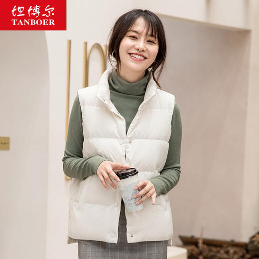 TD19006坦博尔羽绒马甲女短款2019新款韩版秋冬季网红背心马夹女士外套潮 商品图2