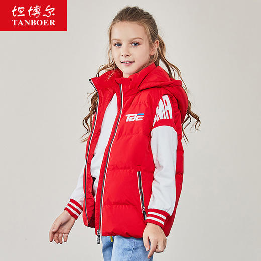 TC19102 坦博尔2019秋冬新品童装外穿马甲可脱卸帽 TC19102 商品图1