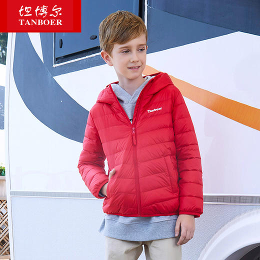 TC18210 坦博尔2018秋冬新品男女童轻薄羽绒服时尚简约保暖外套潮 商品图2