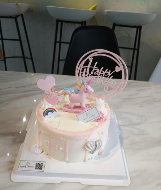 独角兽摆件宝宝生日奶油蛋糕 商品图0