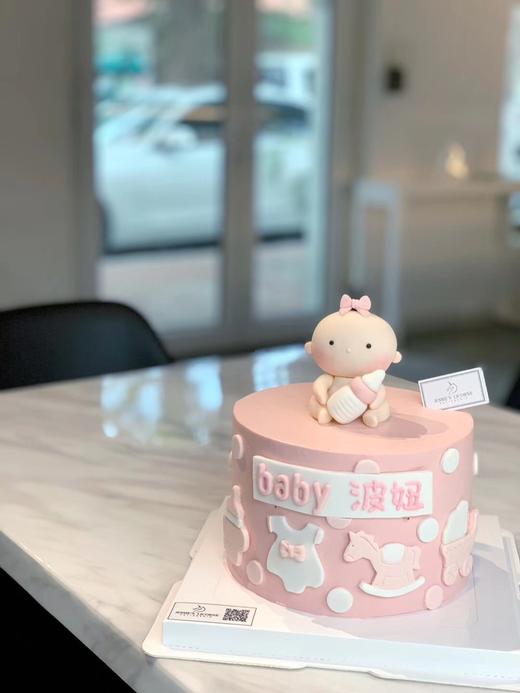 手工翻糖人偶宝宝生日奶油蛋糕 商品图0
