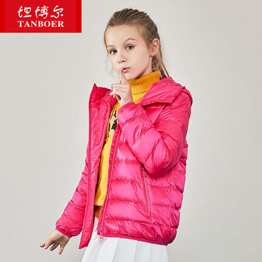TC19210 坦博尔2019秋冬新品童装轻羽绒短款连帽 商品图1
