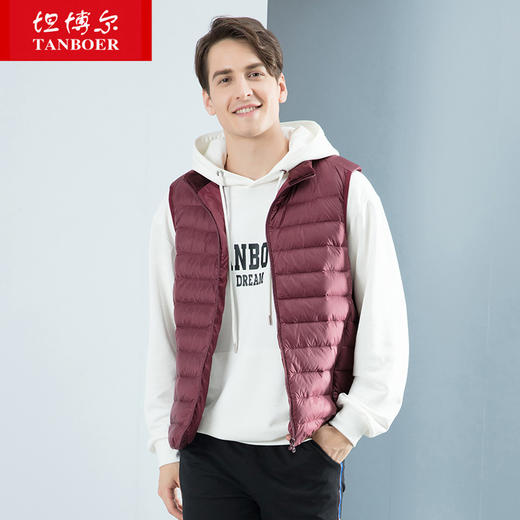TF18009坦博尔羽绒服男士短款轻薄立领休闲时尚羽绒马甲 商品图1