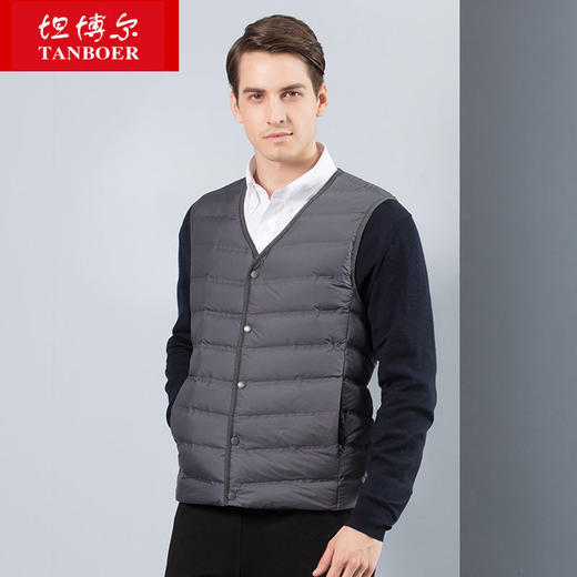 TA18005坦博尔2018秋冬新品羽绒服男中老年时尚休闲舒适加肥保暖 商品图0
