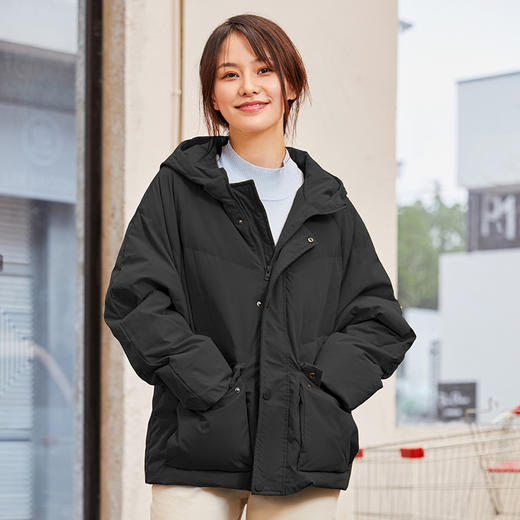 TD19116  坦博尔羽绒服短款女2019新款爆款时尚韩版宽松连帽小个子外套学生 商品图2
