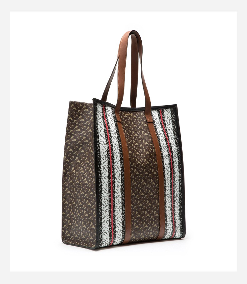 burberry 巴宝莉女包2020新款 女士tb专属标识monogram条纹手提托特包