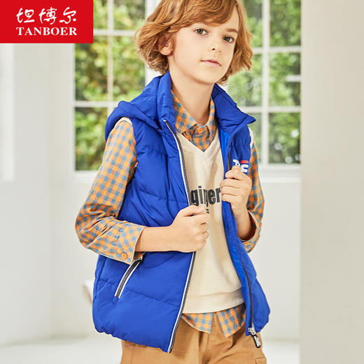 TC19102 坦博尔2019秋冬新品童装外穿马甲可脱卸帽 TC19102 商品图4